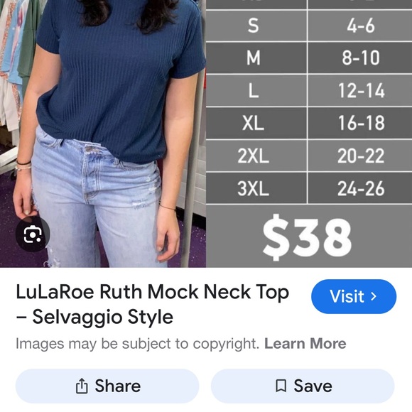 Brand new Lularoe Ruth size XL - Picture 3 of 3